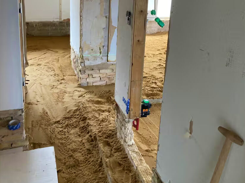 Komprimeret sand til bundopbygning