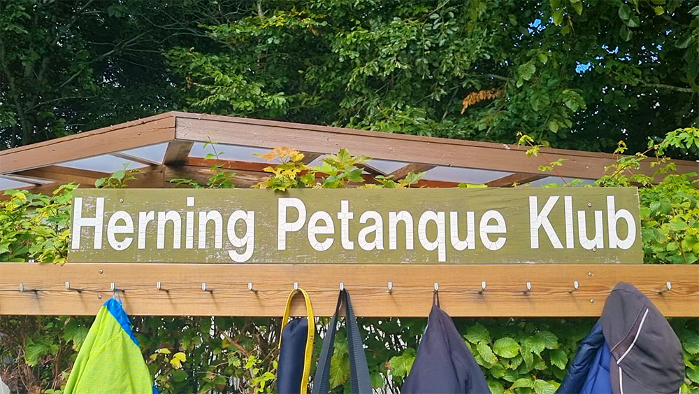 Herning Petanque Klub skilt
